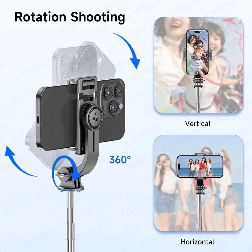 Bluetooth Selfie Stick Tripod with Wireless Remote and Phone Holder – Adjustable Desktop Stand for iPhone & Android, Optional Fill Light