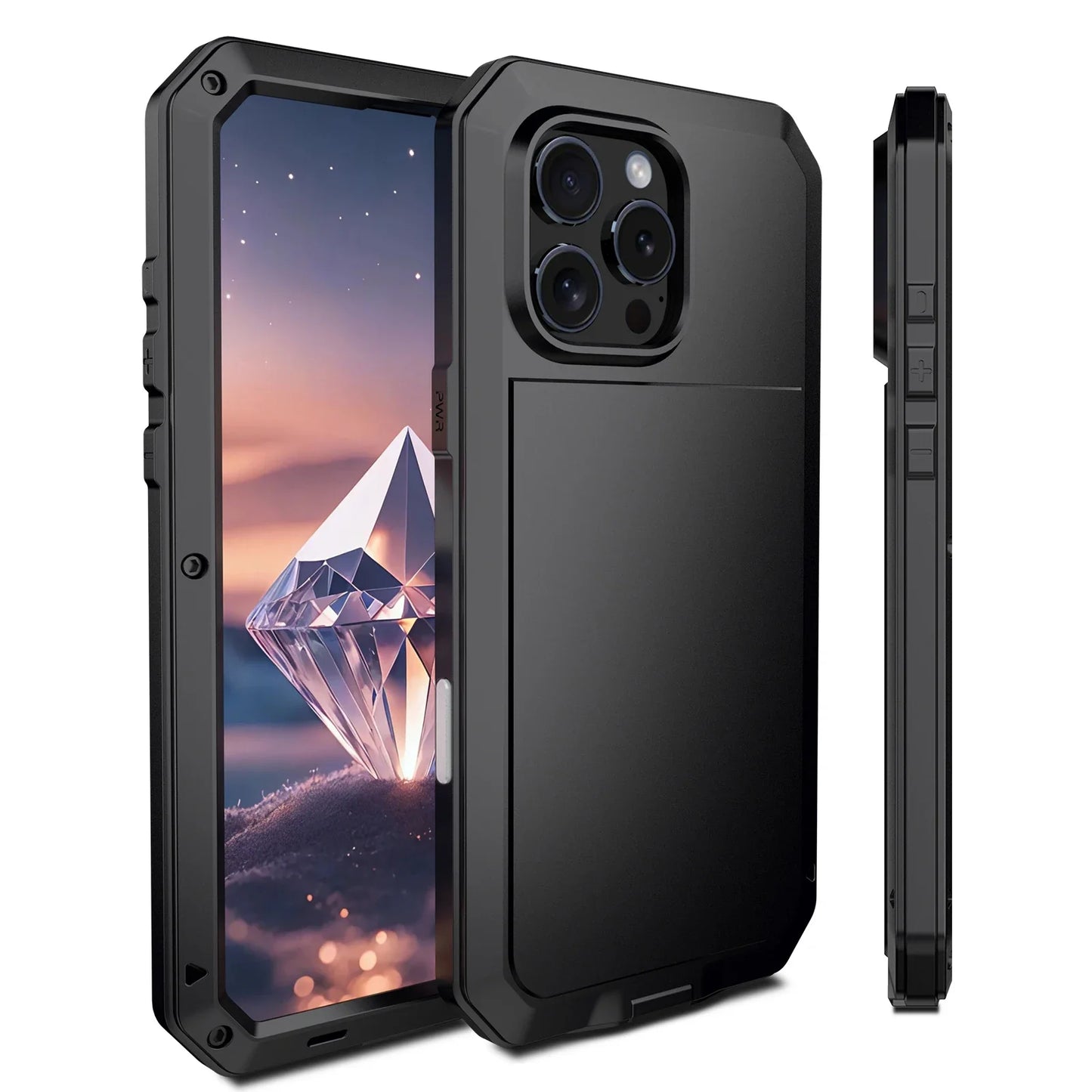 Heavy Tank Doom Hard Metal Phone Case – Shockproof Armor Cover with Gorilla Glass for iPhone 16/15/14/13/12/11 Pro Max/XR/XS/8/7 Plus