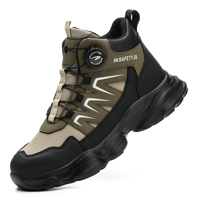 Men’s Safety Work Boots – Indestructible Steel Toe Sneakers, Anti-Smash & Anti-Puncture Tactical Shoes