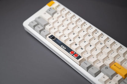 Retro Gamepad Keycap 6.25u Spacebar – Artisan ABS Keycap for MX Switches, Black & White for Mechanical Gaming Keyboards
