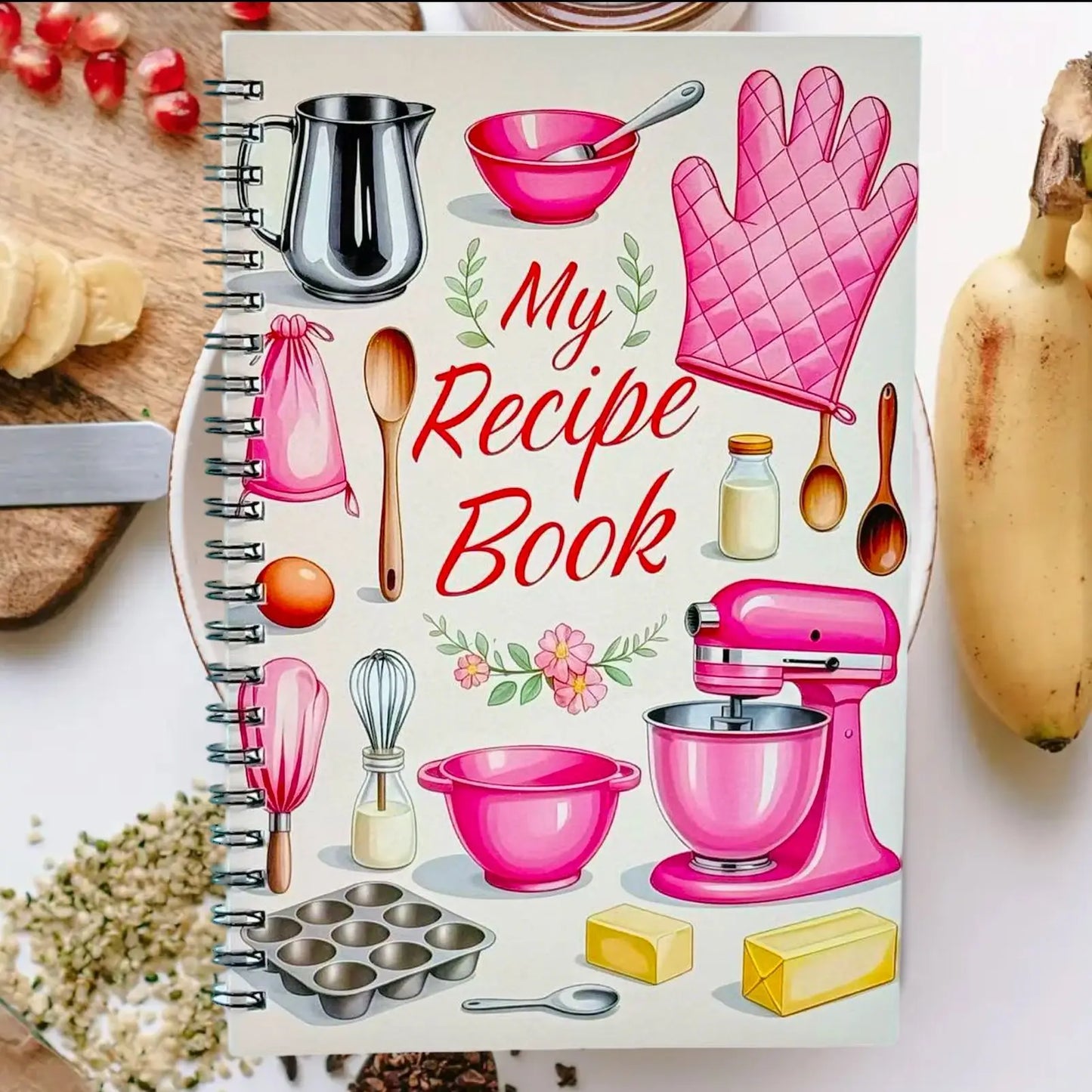 Cute Spiral Recipe Notebook – “My Favorite Recipe” Journal, Fun Kitchen Cookbook Organizer & Writing Notebook