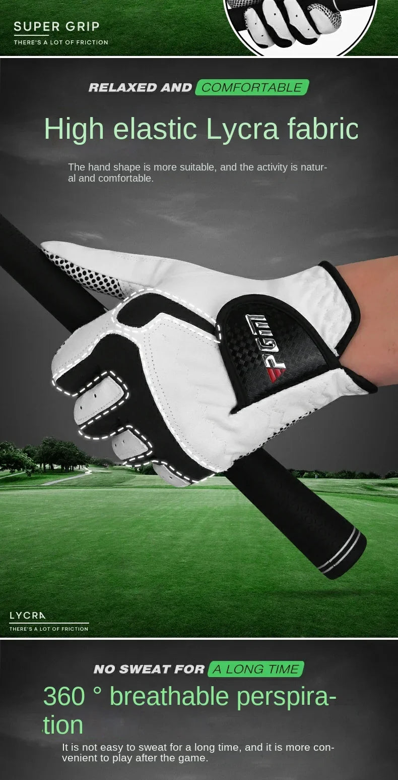 PGM Professional Golf Gloves – Breathable Microfiber, Non-Slip, Perfect for Club Swing & Putting Training