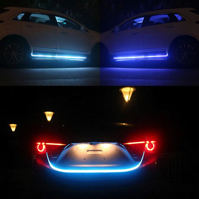 RXZ LED Car Hood Running Light - 12V Dynamic Scan DRL Decorative Ambient Lamp