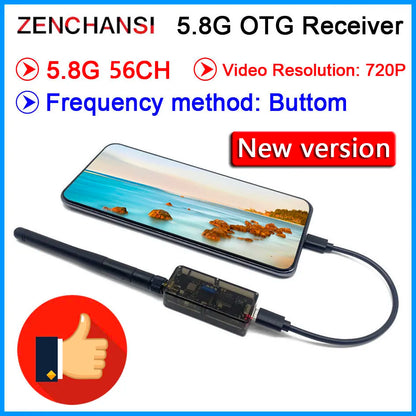 FPV System 5.8G 48CH UVC OTG Audio Receiver – RC Drone Spare Part for Android Phones & Tablets
