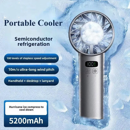 8000mAh Bladeless Neck Fan – Portable USB Rechargeable Hanging Fan with LED Digital Display, Silent Mini Personal Air Cooler for Travel & Outdoor Use