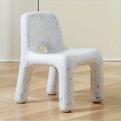 Nordic Style Mini Chairs Set - 8PCS Plastic Chairs with Backrest for Bedroom, Living Room and Dorm Decor