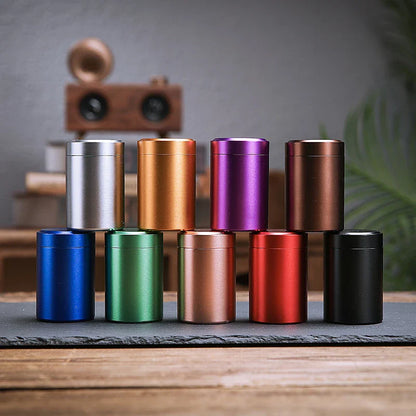 New Airtight Smell-Proof Stainless Steel Container — Mini Tea & Herb Stash Jar for Tea, Coffee Storage