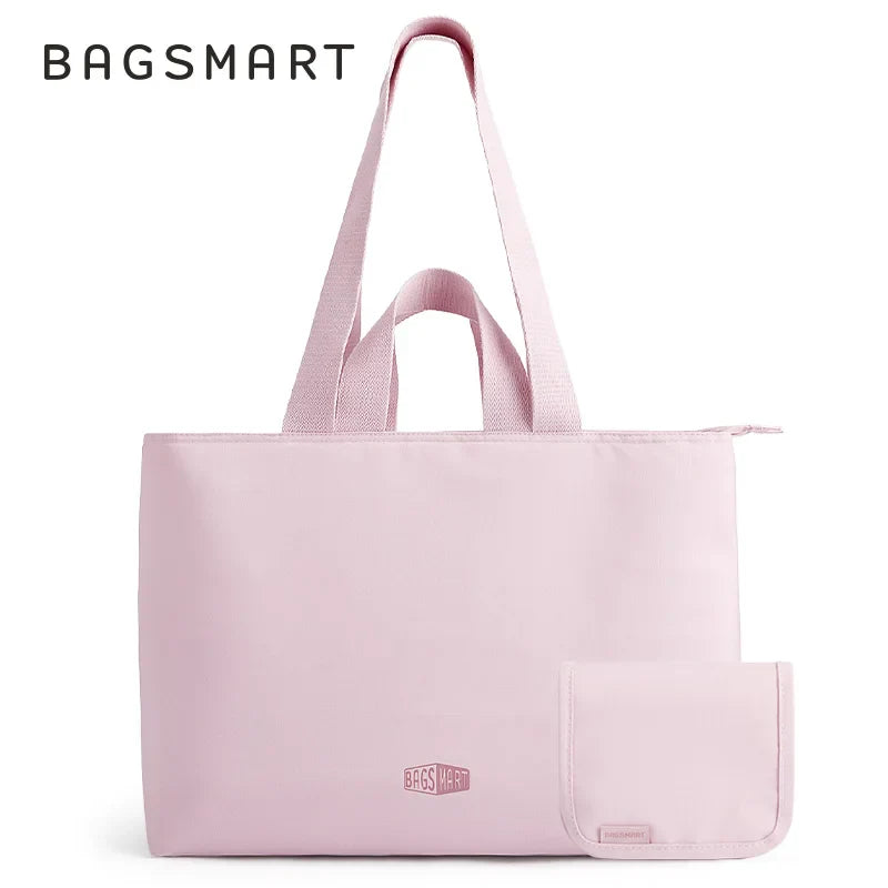 BAGSMART Large Capacity Tote Bag - Multi-Pocket Mummy Bag with Versatile Shoulder & Messenger Carry Design for Women