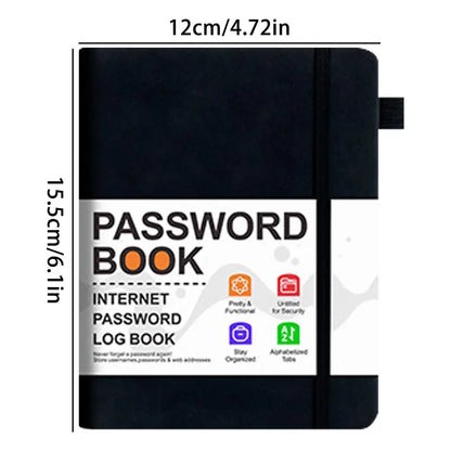Password Keeper Book with Alphabetical Tabs – Internet & Computer Address Log Notebook for Account Management