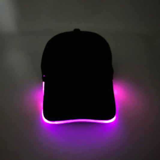 Fashionable LED Optical Fiber Baseball Cap - Glowing Decor Supply for Christmas, Carnival, and Party Nights