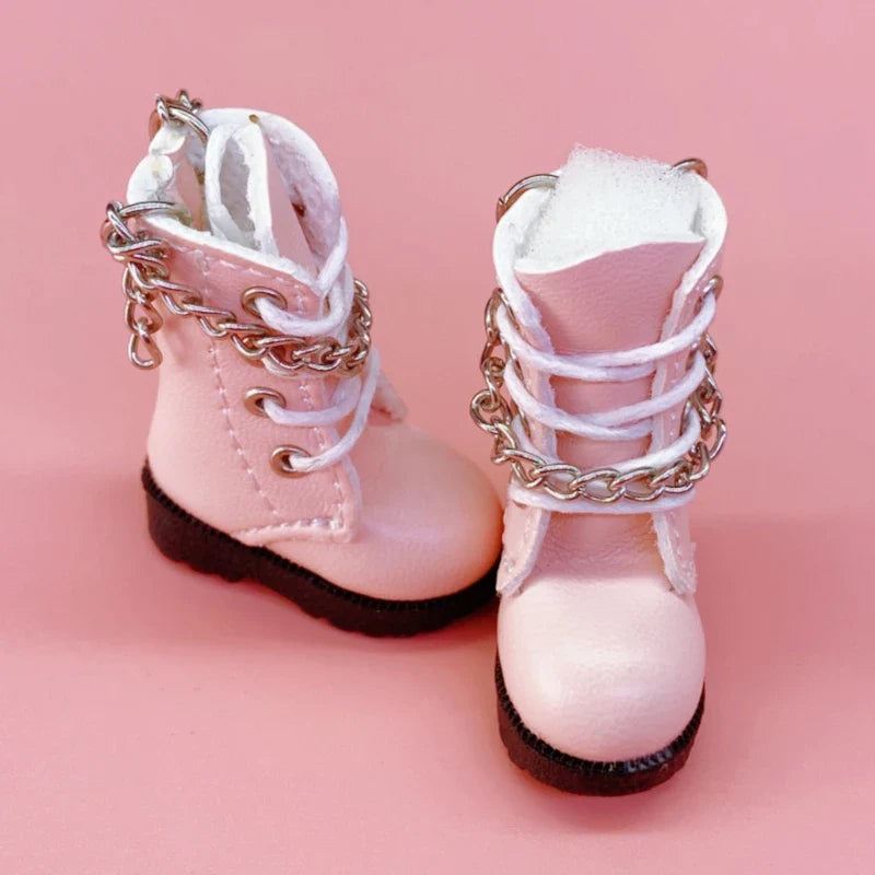 Tilda Doll Boots – 1/8 Mini Leather Shoes for Blythe & Azone Dolls, Casual Doll Accessories