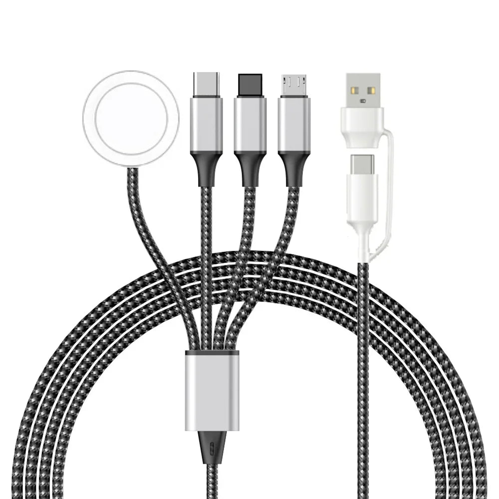 4-in-2 Multi Watch Charging Cable – Fast USB Type-C Charger for iWatch, iPhone, AirPods & iPad Accessories