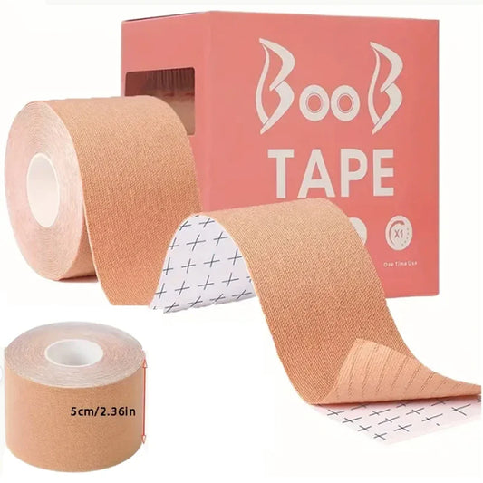 Elastic Breast Lifting Tape — Skin Tone, Invisible, Breathable, Traceless & Anti-Sagging for Strapless Outfits
