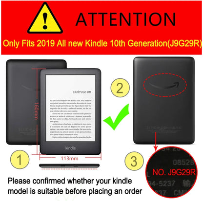 Kindle 10th Gen 6" Leather Case – Hand Strap & Screen Protector Cover with Wake/Sleep Function (2019, J9G29R)