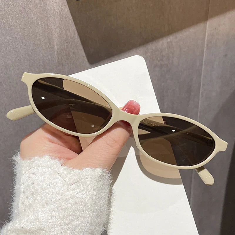 Sexy Small Oval Women's Sunglasses 2024 – New Fashion Black & Brown Summer Shades, Trendy Unique Eyewear for Men & Women