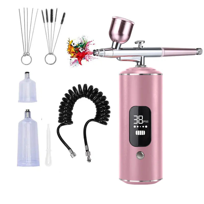 Portable Air Brush with Compressor – Airbrush Pen for Cake Decorating, Crafts & Art Painting