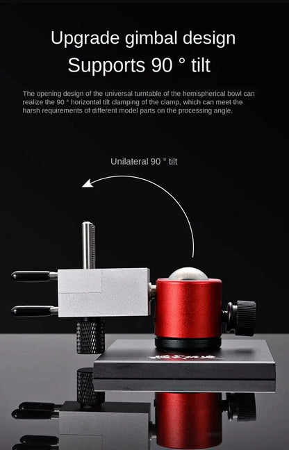 2-in-1 Etching Sheet Bender & 360° Vise Tool Holder — Precision Parts Bender for Gundam, Mecha & Military Model DIY