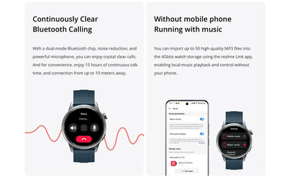 Global Version realme Watch S2 – 1.43'' AMOLED Smartwatch, 20-Day Battery, AI Engine, IP68 Waterproof