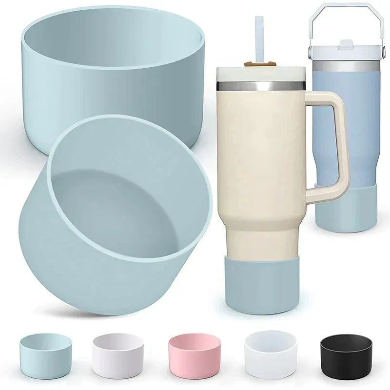 2PCS Silicone Boot Sleeve Covers – Bottom Protectors for Stanley 20/30/40oz Tumblers & Water Bottles