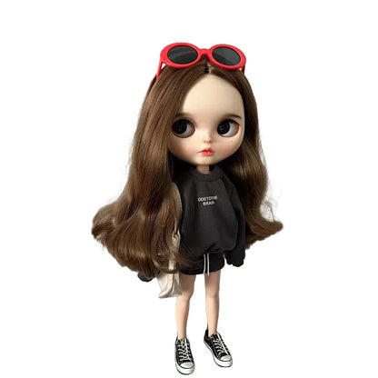 Doll Clothes Set — Fashion Polka Dot Shirts, Sundresses & Sweatshirts for Blythe, Azone, OB22, OB24 Doll Accessories