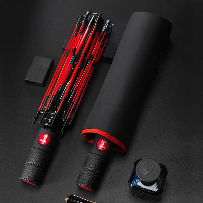 8-Bone Windproof Automatic Folding Umbrella – UV Sunblock Travel Umbrella for Men, Business Style