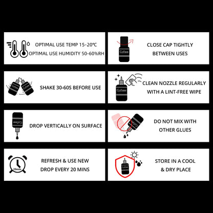 Gollee 0.5s Fast-Drying Eyelash Extension Glue – Waterproof Professional Adhesive for Salon Lashes