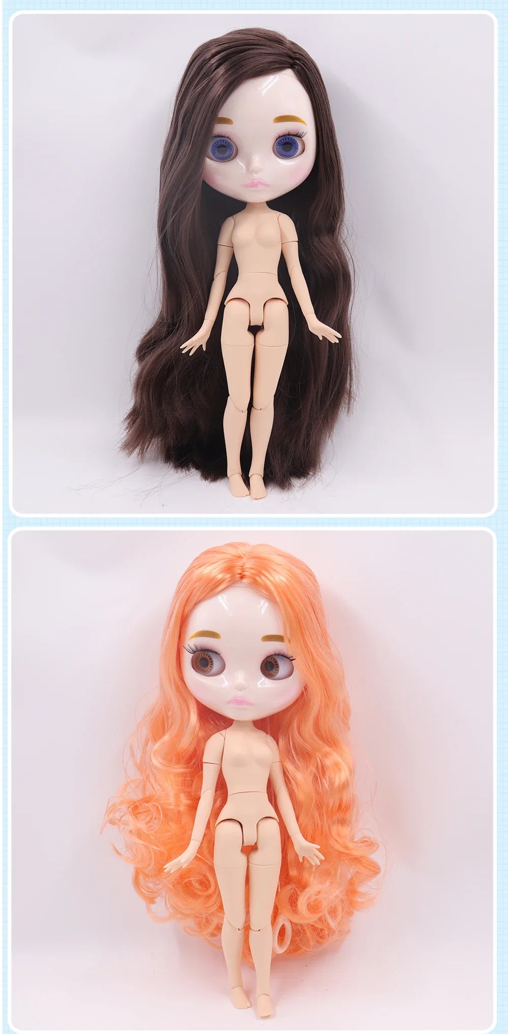 ICY DBS Blythe Doll 1/6 Joint Body 30cm BJD – Shiny Face with Extra Hands, DIY Fashion Doll Gift