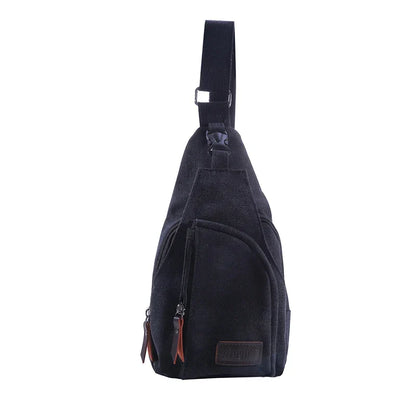 New Men's Vintage Canvas Satchel – Multifunctional Outdoor Small Shoulder Sling Chest Bag