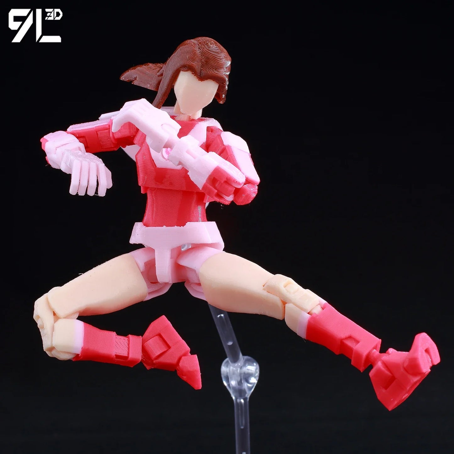 9L3D Lucky 13 Invincible Boy Eve Action Figure — 3D Printed Anime Model, Multi-Jointed Poseable Collectible Toy Gift for Fans