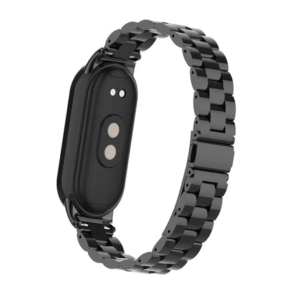 Metal Watch Strap for Xiaomi Mi Band 9/8 — Stainless Steel Smart Band Wristband with Folding Clasp