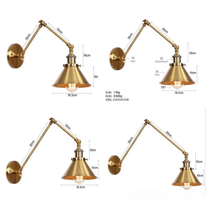 American Iron Art UFO Wall Lamp — Black Decorative Light for Bedroom, Bar & Restaurant