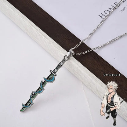 Demon Slayer Anime Necklace – Kimetsu no Yaiba Enamel Pendant Choker, Stainless Steel Cosplay Jewelry Gift