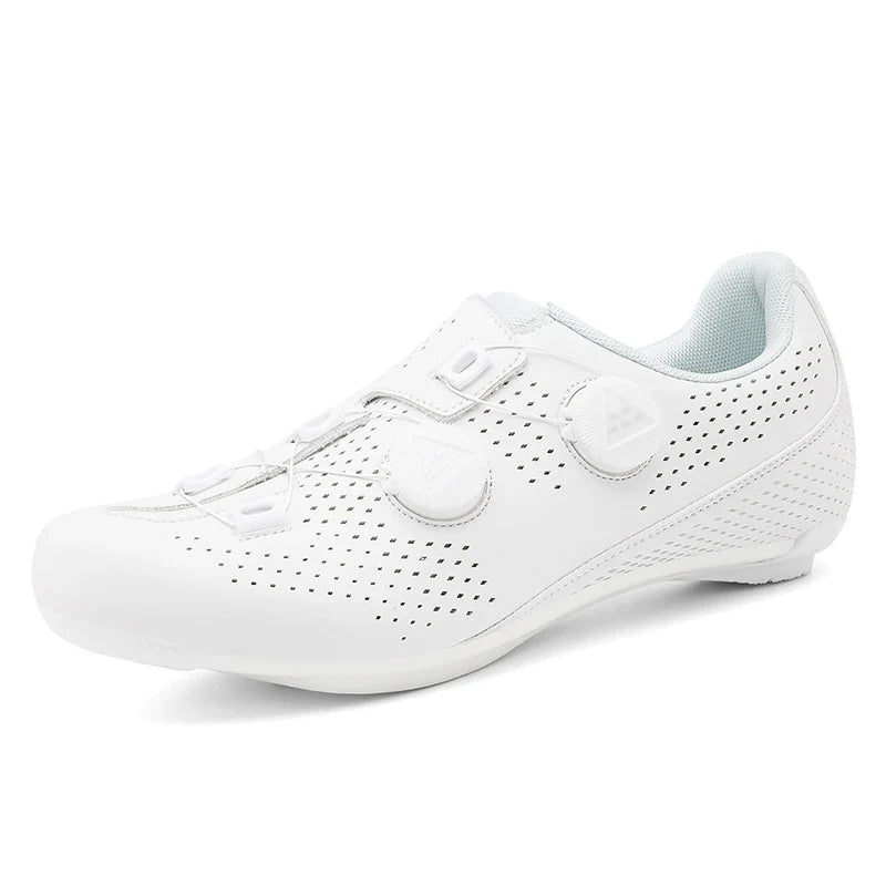 Men’s Speed Cycling Shoes — Road, SPD Cleat & Flat Pedal Bike Shoes, White