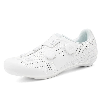 Men’s Speed Cycling Shoes — Road, SPD Cleat & Flat Pedal Bike Shoes, White