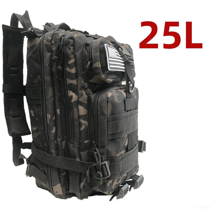 25L/50L Nylon Waterproof Backpack - Outdoor Trekking, Fishing, Hunting, Tactical Sports Rucksack for Camping & Hiking