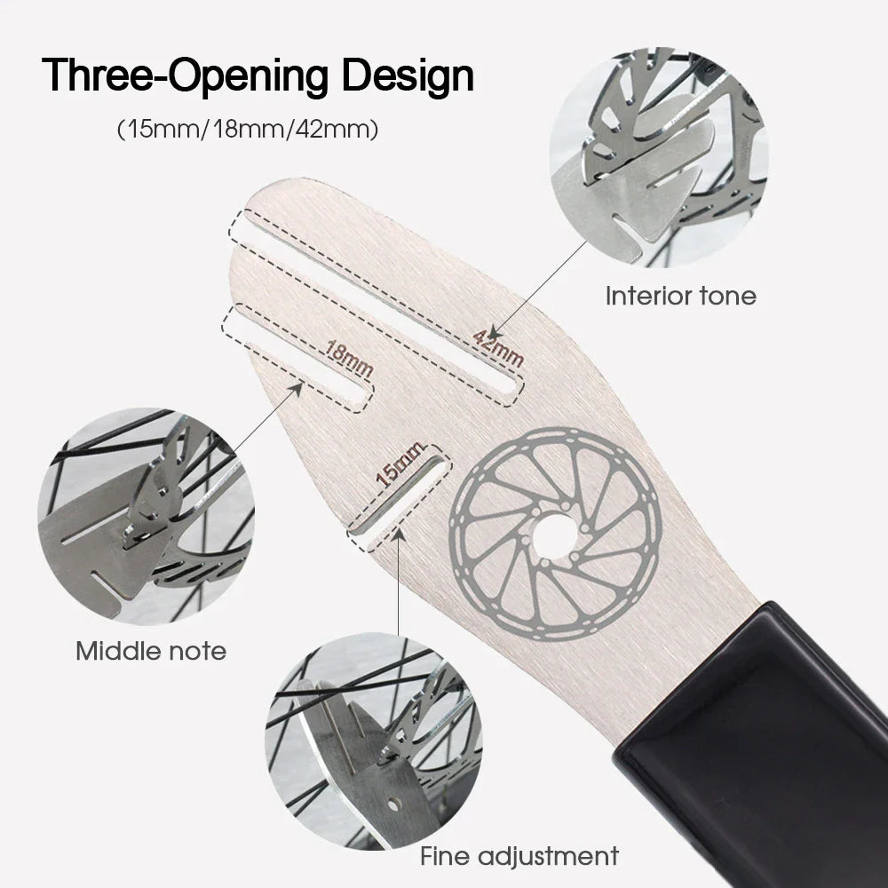 Bicycle Disc Brake Repair Wrench – Stainless Steel Disc Flattening & Adjustment Tool for Road & Mountain Bikes