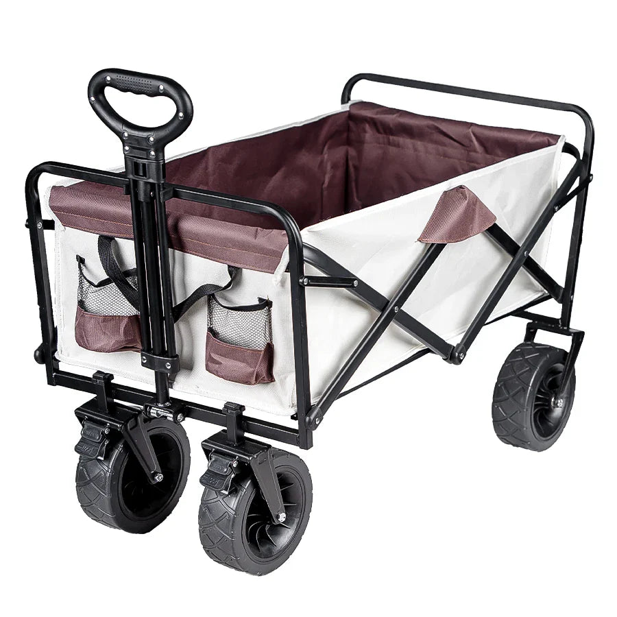 Heavy Duty Collapsible Folding Beach Wagon – Large-Capacity Portable Utility Cart for Garden & Camping