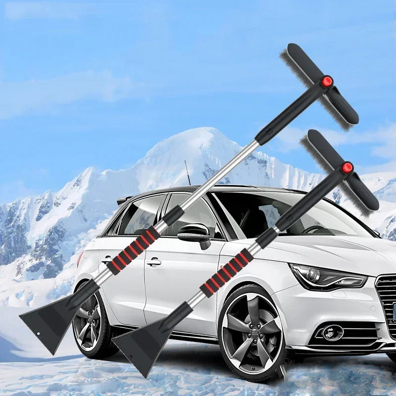 Winter Car Snow Shovel & Ice Scraper – Extendable Detachable Windshield Cleaning Brush Tool