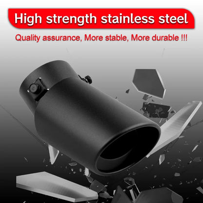 2.5" Black Car Exhaust Muffler Tips - Rear Tail Pipes for Custom Exhaust Systems