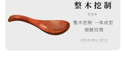 Wooden Soup Spoon — Long & Short Handle Kitchen Utensil for Korean & Japanese Cooking, Ramen & Daily Use