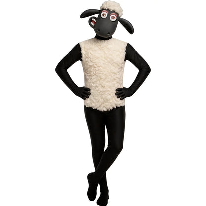 Shaun Sheep Cosplay Jumpsuit - Funny Black Sheep Hooded Costume for Halloween & Animal Parties