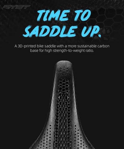 RYET Carbon 3D Printed Bike Saddle – Ultralight 175g Seat for Men & Women Road, MTB, Gravel, Triathlon Cycling
