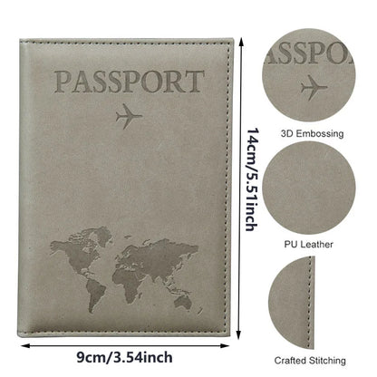 World Map Lover Passport Cover – Hot Stamping Travel Passport Holder Case for Men & Women, Fashion Wedding Gift Organizer