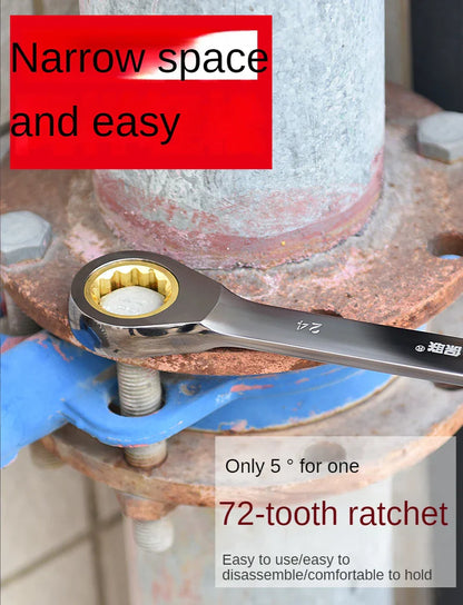 Adjustable Torque Universal Torx Wrench - 8-22mm Ratchet Spanner for Bicycle, Motorcycle, Car Repair Tools