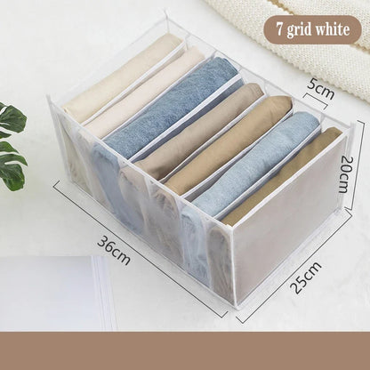 Organizer Storage Boxes for Panties & Socks – Wardrobe Divider for Pants, Underwear, Bras, Jeans & Clothes