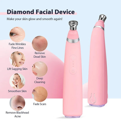 Foreverlily Portable Diamond Peeling Machine – Microdermabrasion Facial Cleaner & Blackhead Remover Vacuum Device