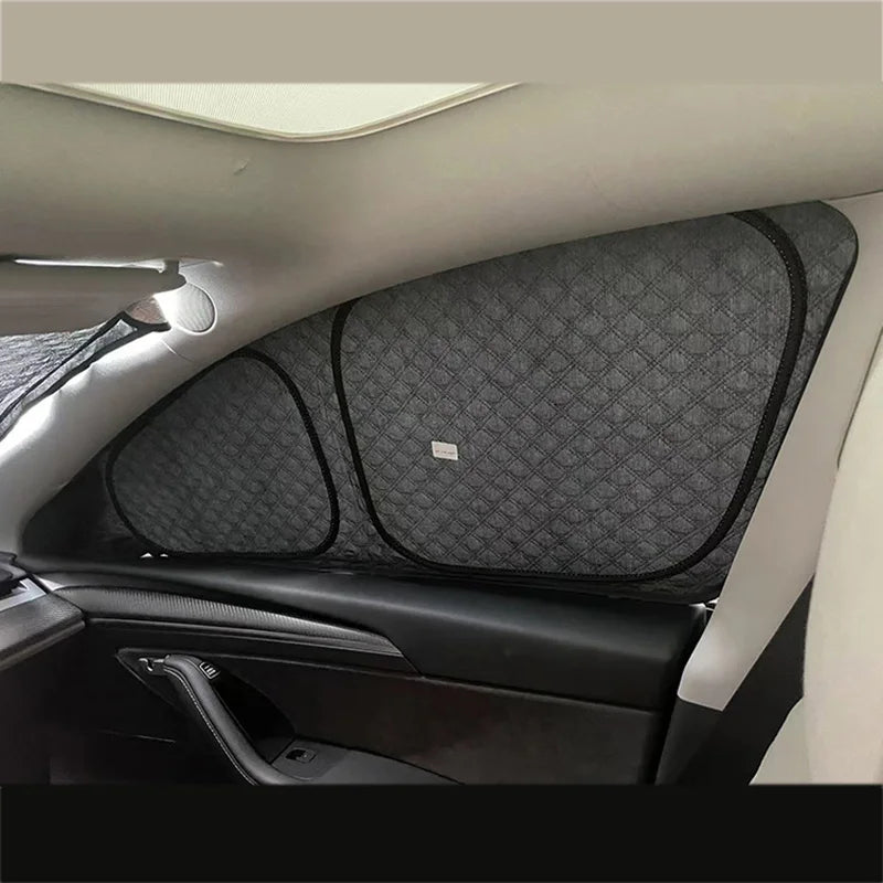 Tesla Side Window Sunshade - Custom Fit Privacy UV Protection Cover for Model 3, Y, S & X, Outdoor Camping & Travel Accessory