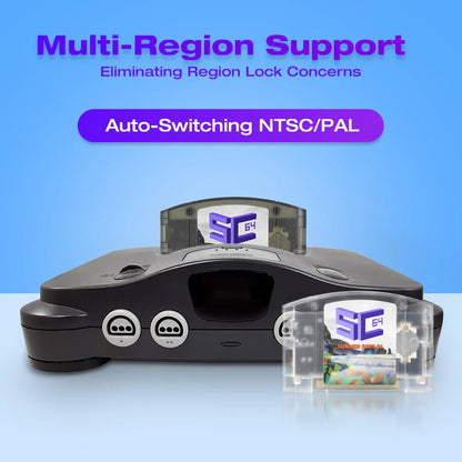 EPICJO SummerCart 64 Open Source N64 Game Card – 700+ Games & 64DD Compatibility, Includes Free 16GB SD Card for Nintendo 64