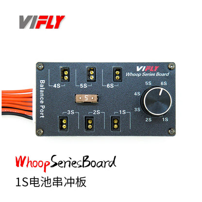 VIFLY Whoop Series 6-Port 1S Lipo Battery Balance Charging Board – XT60 Input for PH2.0, BT2.0, GNB27 FPV TinyWhoop