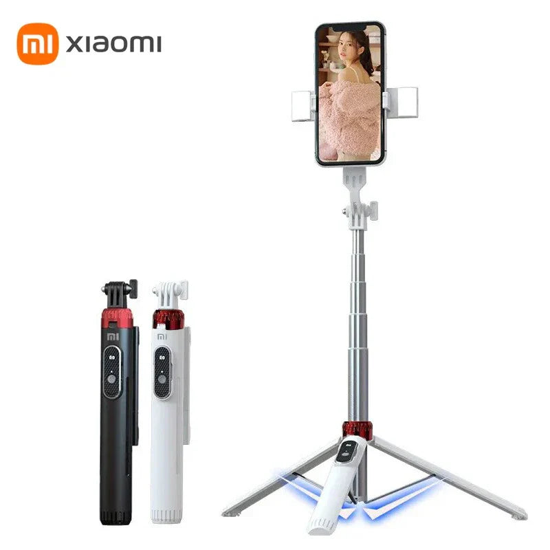 Xiaomi Tripod Selfie Stick – Bluetooth Mobile Tripod Stand with Remote Control, Ring Light & Telescopic Rod